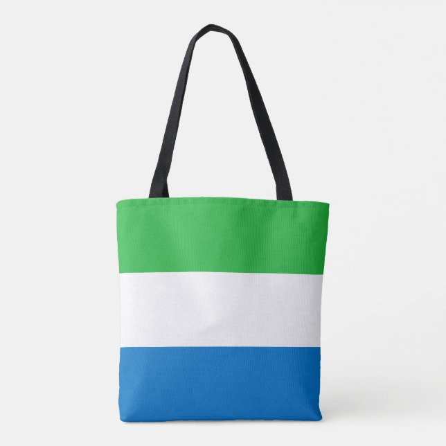 Sierra Leone Flag Tote Bag (Back)