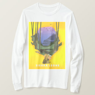 sierra leone illustrated map travel poster T-Shirt
