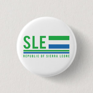 Sierra Leone ISO Code 1 Inch Round Button