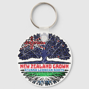 Sierra Leone Leonean New Zealander New Zealand Keychain