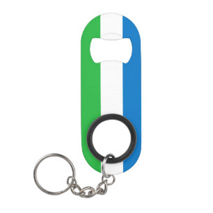 Sierra Leone National Flag Patriotic Keychain Bottle Opener