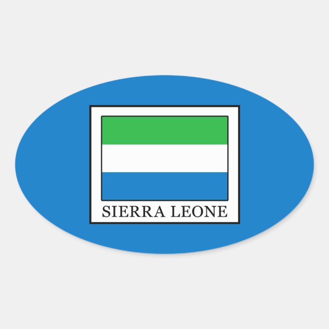 Sierra Leone Oval Sticker (Front)