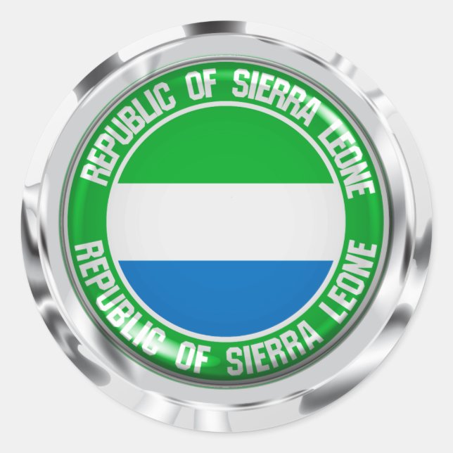 Sierra Leone Round Emblem Classic Round Sticker (Front)