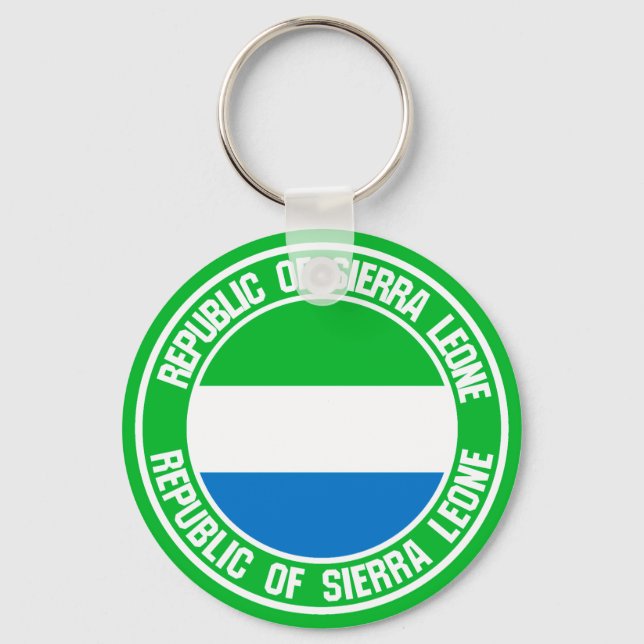Sierra Leone Round Emblem Keychain (Front)