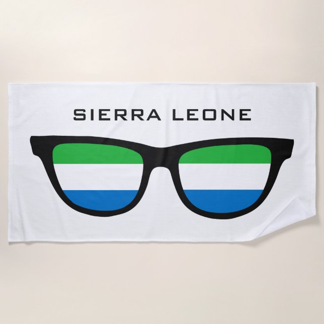 SIERRA LEONE Shades texte personnalisé serviette d (Devant)