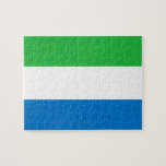 Sierra Leonean Flag Jigsaw Puzzle<br><div class="desc">Sierra Leonean Flag. Great flag of Sierra Leone</div>