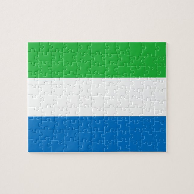 Sierra Leonean Flag Jigsaw Puzzle (Horizontal)