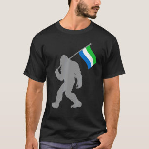 Sierra Leonean Flag On Sierra Leone Flag T-Shirt