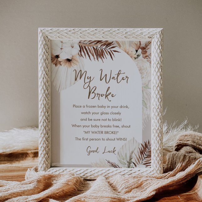 SIERRA My Water Broke Baby Shower Game Sign (Creator Uploaded)