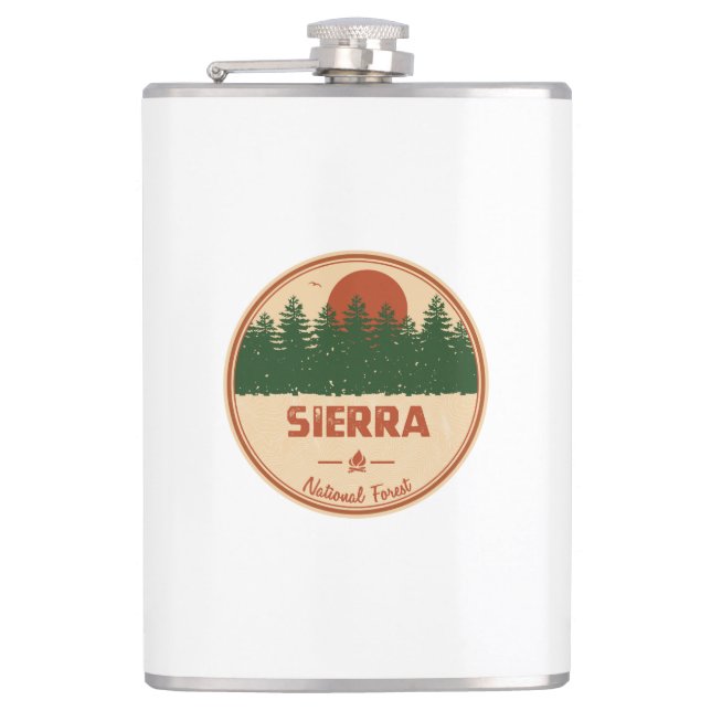 Sierra National Forest Hip Flask (Front)
