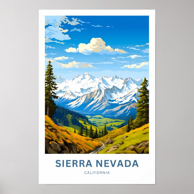 Sierra Nevada California Travel Print (Front)