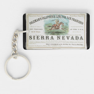 Sierra Nevada Clipper sailing ship 1900 Keychain