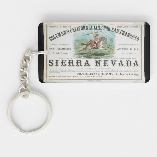 Sierra Nevada Clipper sailing ship 1900 Keychain (Creator Uploaded)
