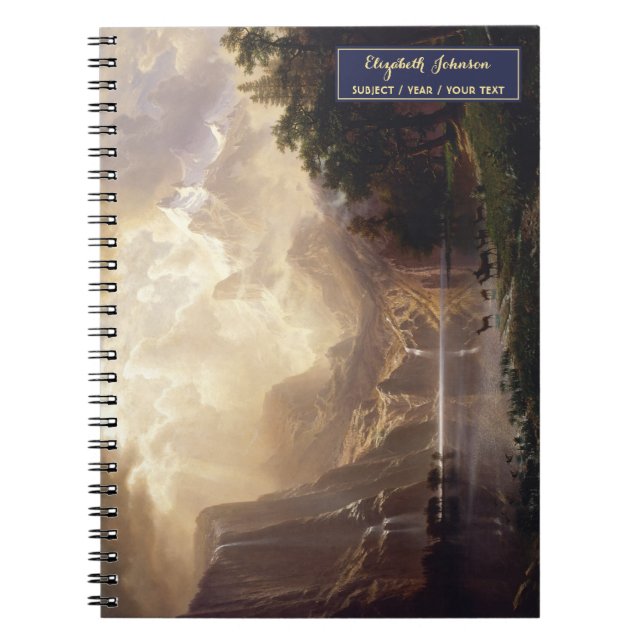 Sierra Nevada Landscape Art Gold Monogram Sketch Notebook (Front)