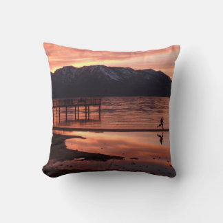 Sierra Nevada Mountain Range at South Lake Tahoe Throw Pillow
