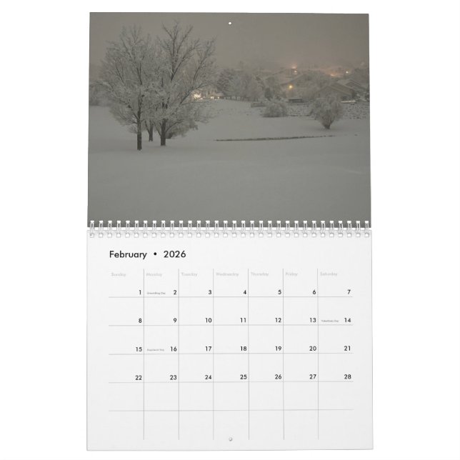 Sierra Nevada Mountain Range Calendar (Feb 2026)