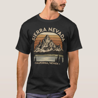 Sierra Nevada Mountain Retro Sunset Souvenir T-Shirt