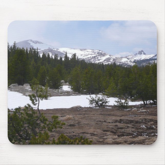 Sierra Nevada Mountains and Snow at Yosemite Mouse Pad (Front)