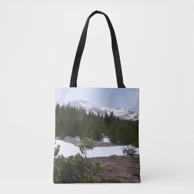Sierra Nevada Mountains and Snow at Yosemite Tote Bag (Front)