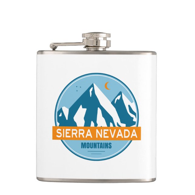 Sierra Nevada Mountains California Hip Flask (Front)