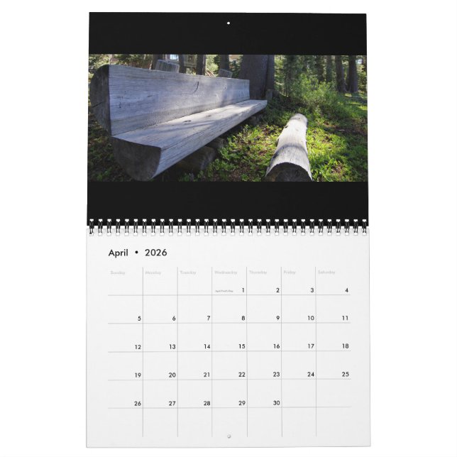 Sierra Nevada Mountains, Californie Calendrier (Apr 2026)