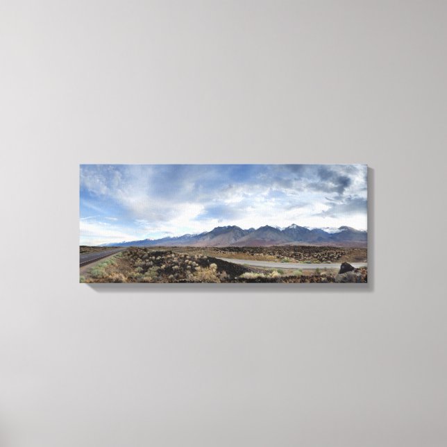 Sierra Nevada Mountains from Owens Valley Canvas Print (Front)