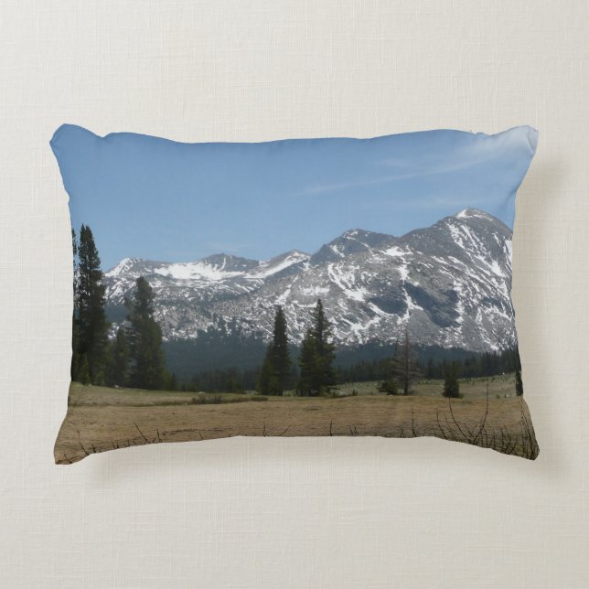 Sierra Nevada Mountains I from Yosemite Decorative Pillow (Front)