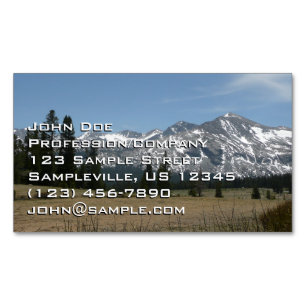 Sierra Nevada Mountains I from Yosemite Magnetic Business Card