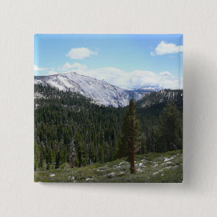 Sierra Nevada Mountains II from Yosemite 2 Inch Square Button