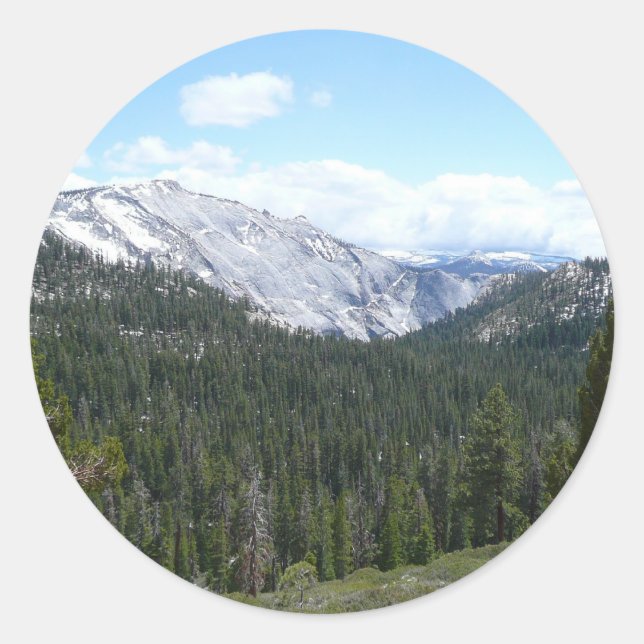 Sierra Nevada Mountains II from Yosemite Classic Round Sticker (Front)