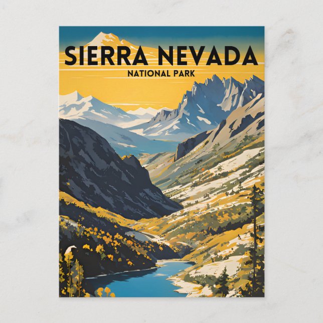Sierra Nevada National Park Traditional Travel PS Postcard (Front)