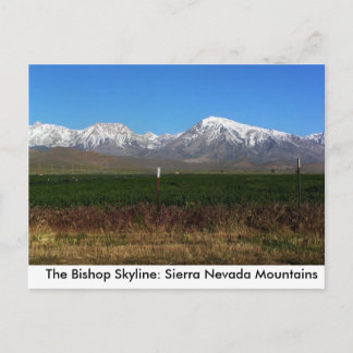 Sierra Nevada près de Bishop, CA carte postale