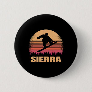 Sierra Nevada Snowboarding Outdoor Vintage 80s Ret 2 Inch Round Button