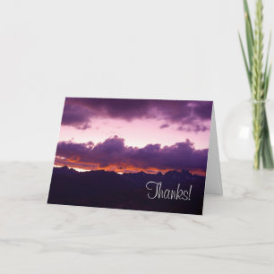 Sierra Nevada Sunset Thank You Card