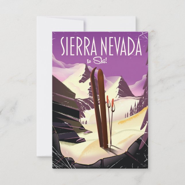 Sierra Nevada vintage ski poster (Front)
