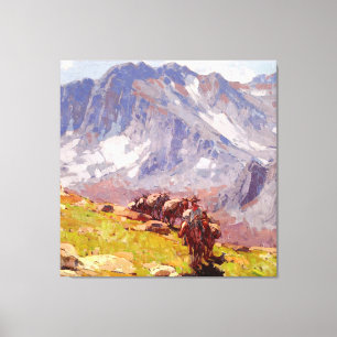“Sierra Packer” Western Art by Edgar Payne Canvas Print