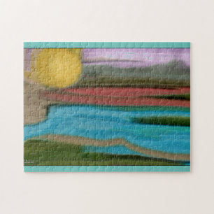 Sierra Sunrise Abstract Art Jigsaw Puzzle