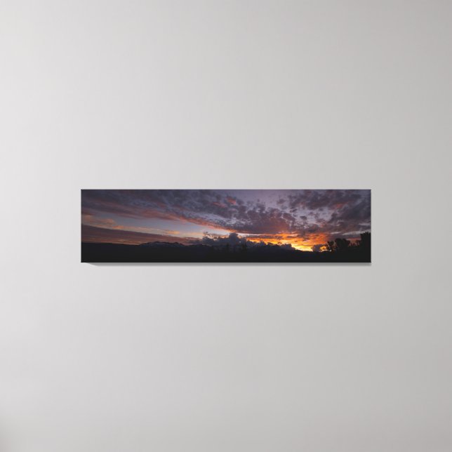 Sierra Sunset  Panoramic Wrapped Canvas Print (Front)