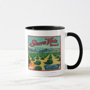 Sierra Vista Brand Citrus Crate Label Mug
