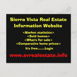 Sierra Vista Real Estate, Information Website, ... Postcard