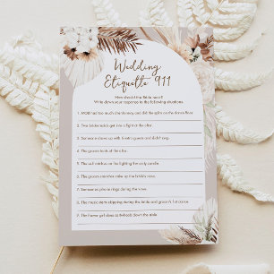 SIERRA Wedding Etiquette 911 Bridal Shower Game Invitation