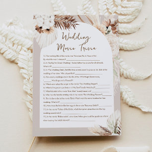 SIERRA Wedding Movie Trivia Bridal Shower Game Invitation