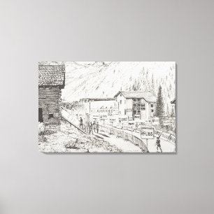 Sierre to Zinal Mountain Race The Finish 2009 Canvas Print