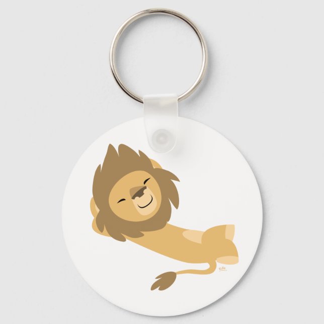 Siesta! Cute Cartoon Lion Keychain (Front)