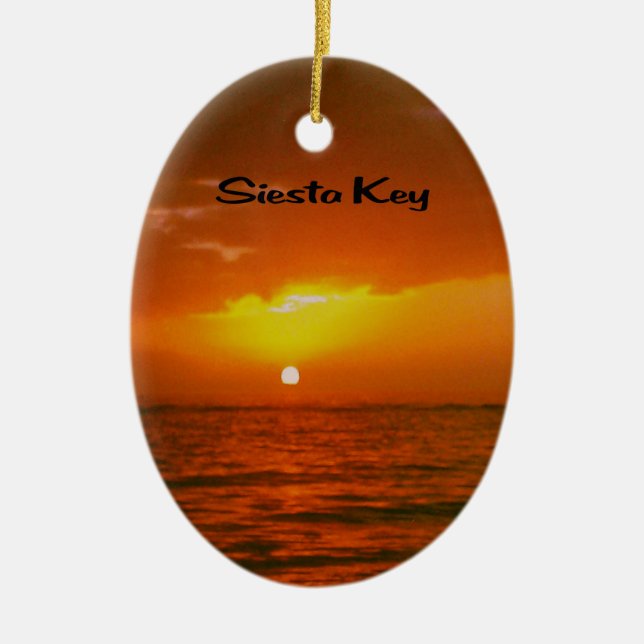 Siesta Key  Beach Ceramic Ornament (Front)