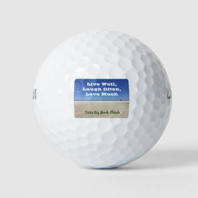 Siesta Key Beach Golf Ball (Front)