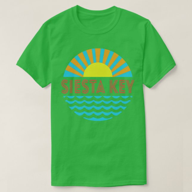 Siesta Key Beach Sun And Waves T-Shirt (Design Front)