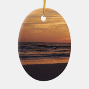 Siesta Key Beach Sunset Ceramic Ornament
