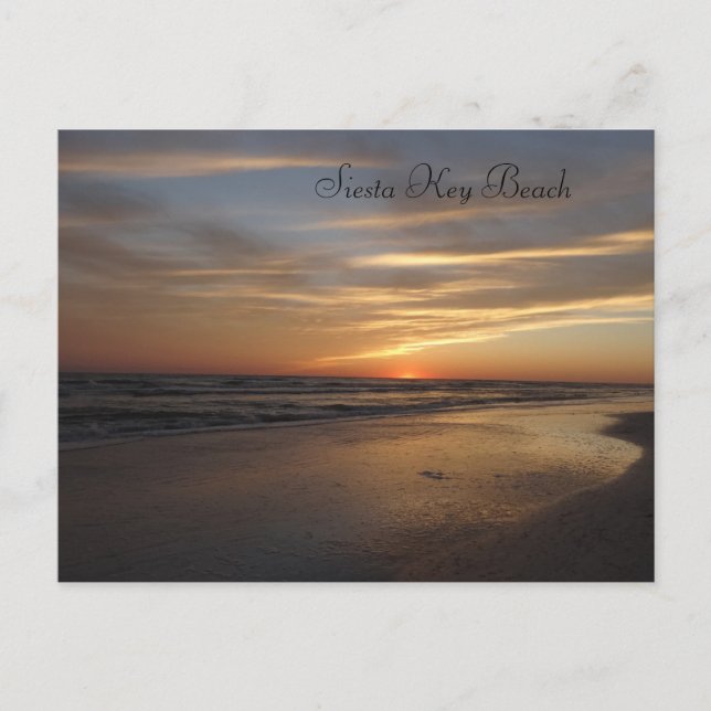 Siesta Key Beach Sunset Postcard (Front)