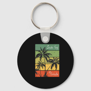 Siesta Key Florida Beach Sunset Vintage Souvenir G Keychain